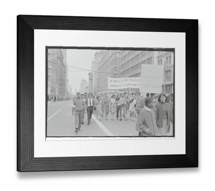 Framed Print : Marchers Carrying Signs Framed Print : Marchers Carrying Signs