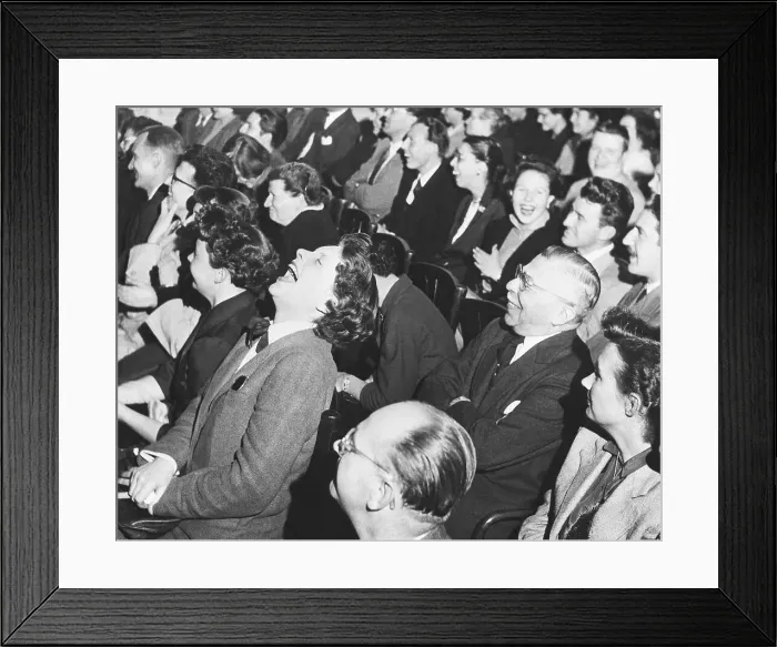 Framed Print : Audience Including Ambassador Laughing Framed Print : Audience Including Ambassador Laughing