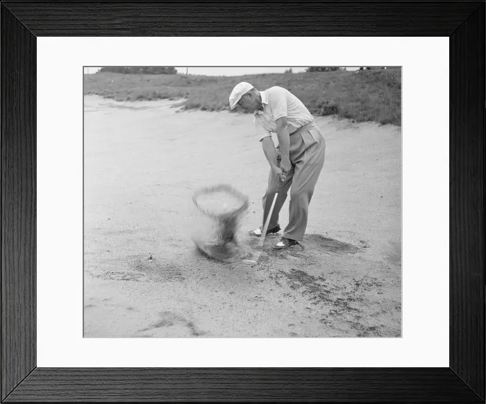 Framed Print : Byron Nelson Blasting out of Sand Trap Framed Print : Byron Nelson Blasting out of Sand Trap