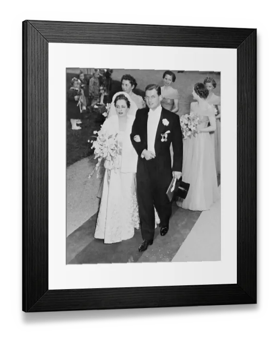 Framed Print : Princess Ragnhild and Husband During Wedding Framed Print : Princess Ragnhild and Husband During Wedding