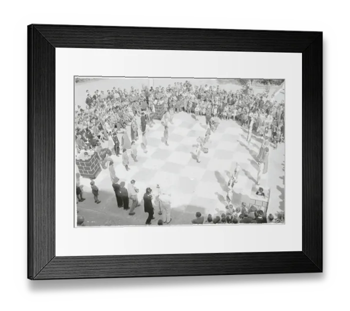 Framed Print : People Acting as Chess Pieces Framed Print : People Acting as Chess Pieces