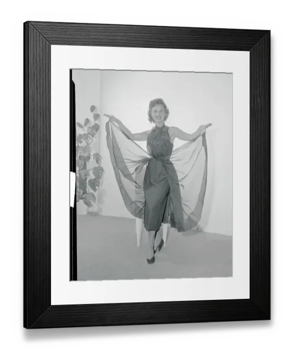 Framed Print : Debbie Reynolds Modeling Dress Framed Print : Debbie Reynolds Modeling Dress