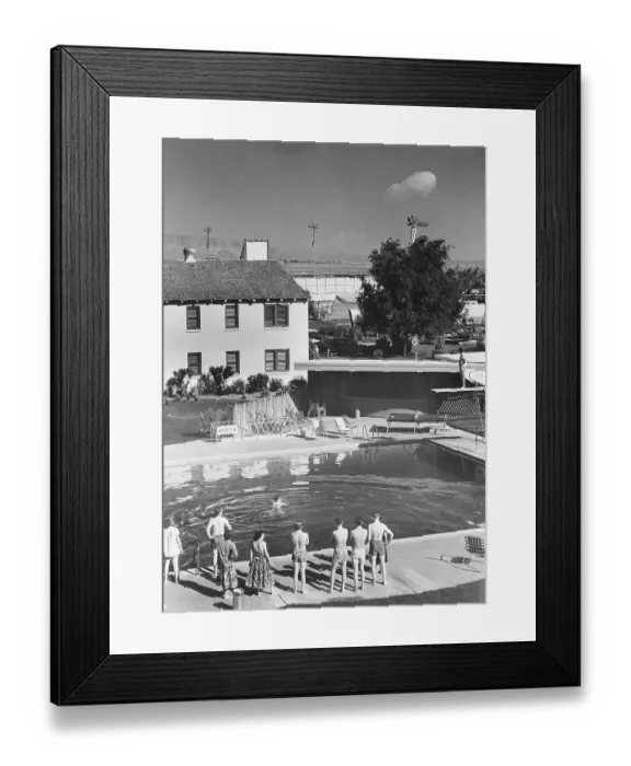 Framed Print : Bathers Watching Atomic Detonation Framed Print : Bathers Watching Atomic Detonation