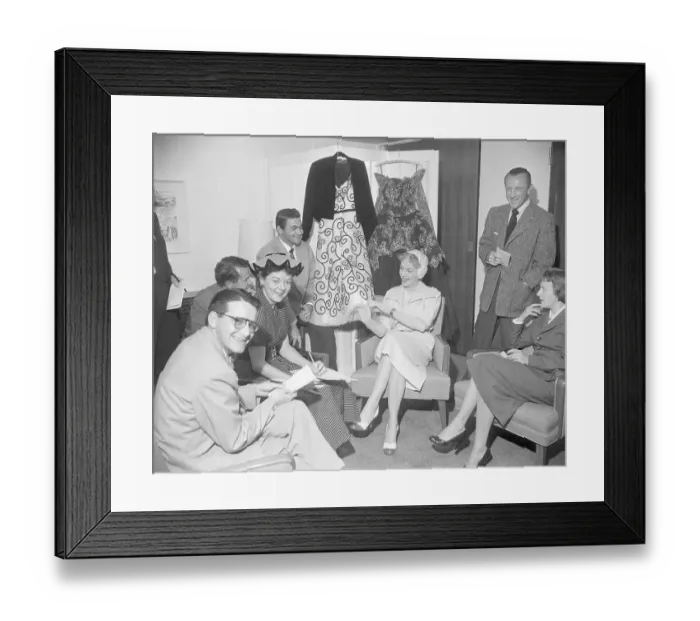 Framed Print : Christine Jorgensen Speaking to Newsmen
