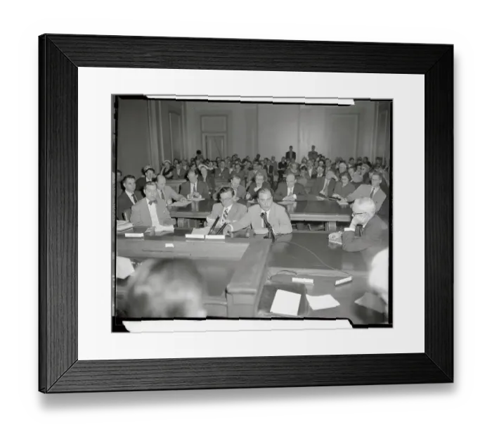 Framed Print : Artie Shaw Sitting at Table in Courtroom Framed Print : Artie Shaw Sitting at Table in Courtroom