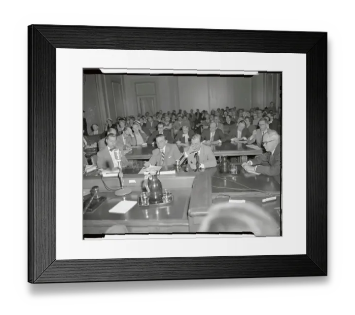Framed Print : Artie Shaw Wiping his Eyes During Testimony Framed Print : Artie Shaw Wiping his Eyes During Testimony