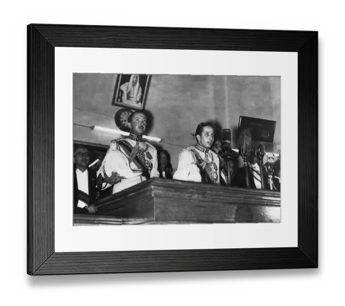 Framed Print : King Faisal Takes Oath with Abdul Ilah Nearby Framed Print : King Faisal Takes Oath with Abdul Ilah Nearby
