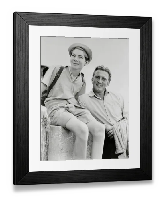 Framed Print : Kirk Douglas Standing by Joey Walsh on a Fence Framed Print : Kirk Douglas Standing by Joey Walsh on a Fence