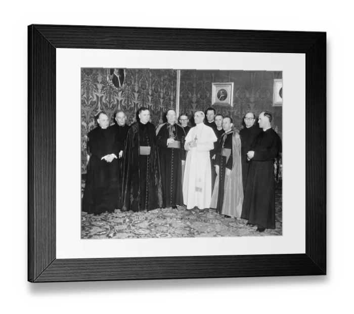 Framed Print : Pope Pius XII with Film Commissions Members Framed Print : Pope Pius XII with Film Commissions Members