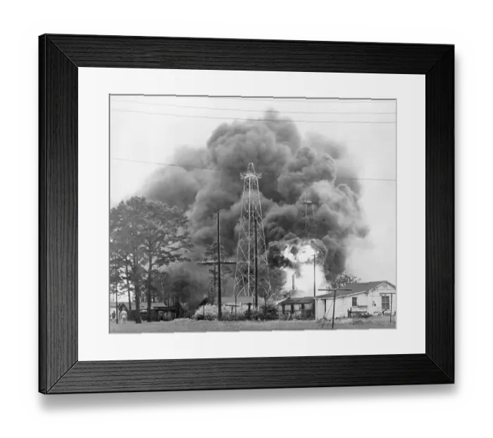 Framed Print : Crude Oil Tank, Building, On Fire Framed Print : Crude Oil Tank, Building, On Fire