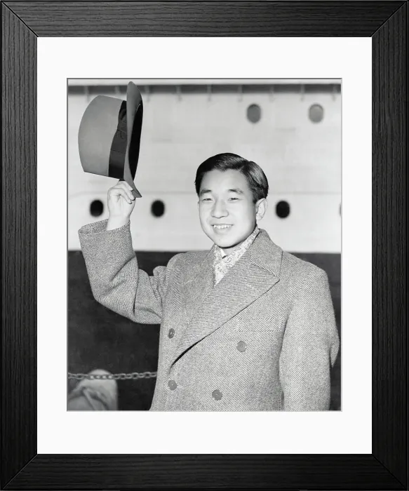Framed Print : Prince Akihito Doffing His Hat Framed Print : Prince Akihito Doffing His Hat
