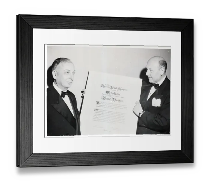 Framed Print : Dr. Israel Goldstein Presenting Citation Framed Print : Dr. Israel Goldstein Presenting Citation