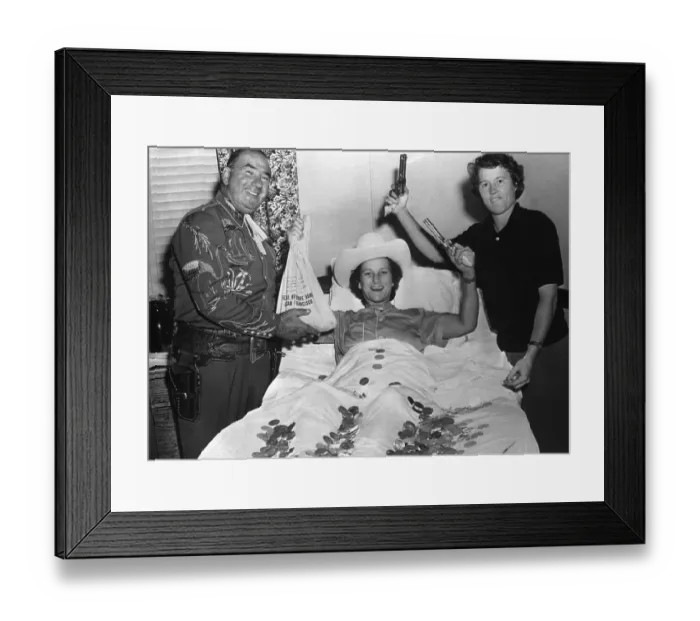 Framed Print : Babe Didrikson Dressed Like Cowboy