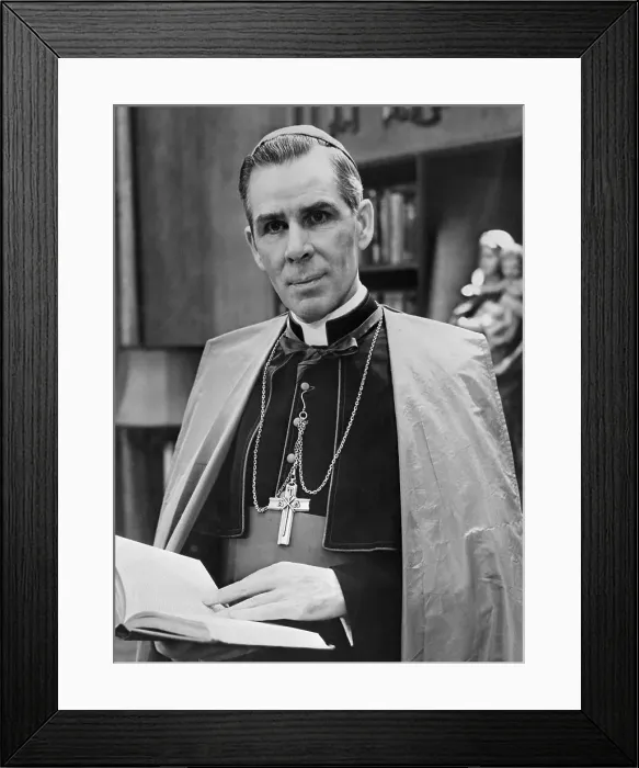 Framed Print : Portrait of Bishop Fulton Sheen Framed Print : Portrait of Bishop Fulton Sheen