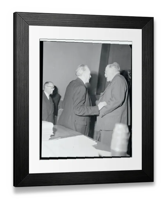Framed Print : Konrad Adenauer Conferring with Reinhold Maier Framed Print : Konrad Adenauer Conferring with Reinhold Maier