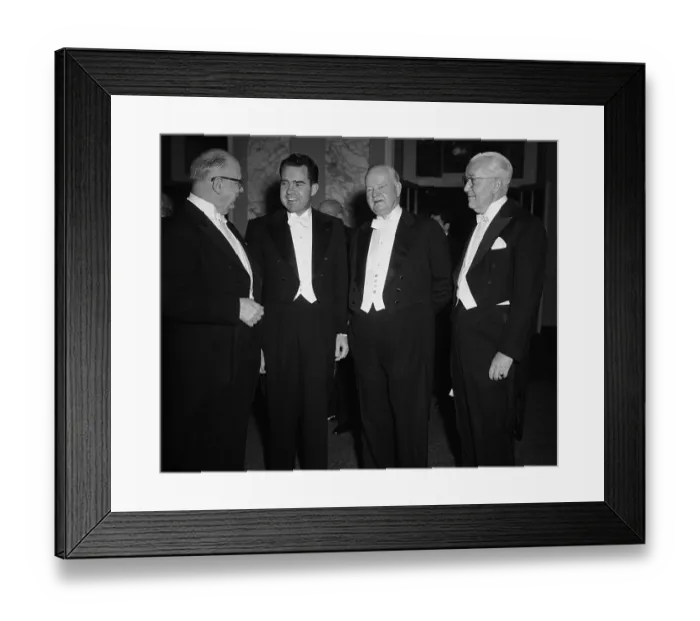 Framed Print : Richard Nixon Conversing with Notables Framed Print : Richard Nixon Conversing with Notables