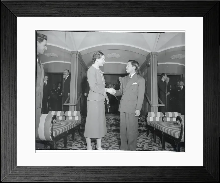 Framed Print : Prince Akhito and Elizabeth Gray Vining Framed Print : Prince Akhito and Elizabeth Gray Vining