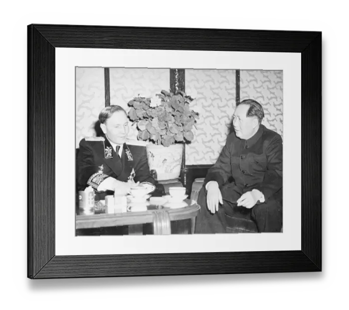 Framed Print : V.V. Kuznetsov Seated With Mao Tse-Tung Framed Print : V.V. Kuznetsov Seated With Mao Tse-Tung