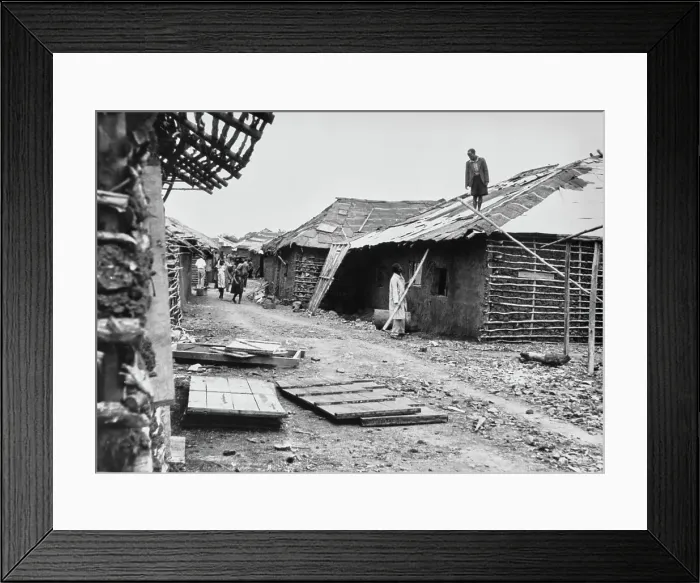 Framed Print : Demolition Of A Mau Mau Village Framed Print : Demolition Of A Mau Mau Village