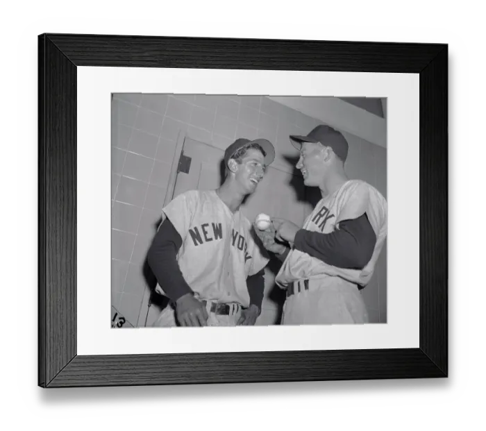 Framed Print : Mickey Mantle and Billy Martin Discussing Baseball Framed Print : Mickey Mantle and Billy Martin Discussing Baseball