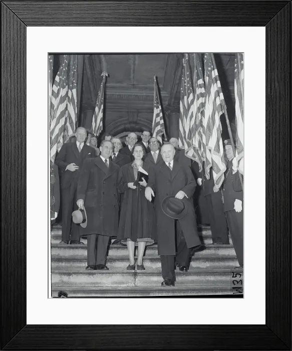 Framed Print : Konrad Adenauer with Colleagues Framed Print : Konrad Adenauer with Colleagues