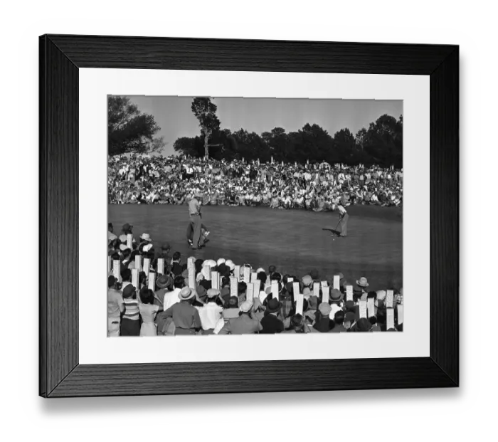 Framed Print : Spectators Watch Ben Hogan Playing Golf Framed Print : Spectators Watch Ben Hogan Playing Golf