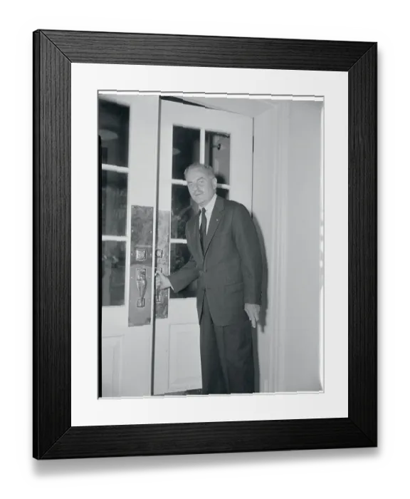 Framed Print : Darryl Zanuck Grasping a Door Handle Framed Print : Darryl Zanuck Grasping a Door Handle