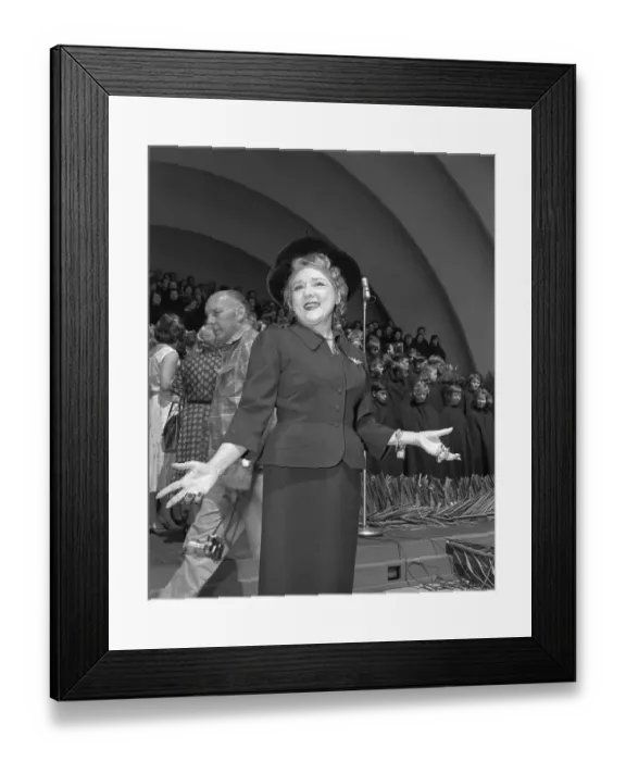 Framed Print : Mary Pickford Rehearsing at the Hollywood Bowl