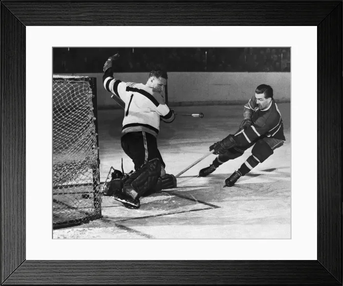 Framed Print : Maurice Richard Scoring in Hockey Game Framed Print : Maurice Richard Scoring in Hockey Game