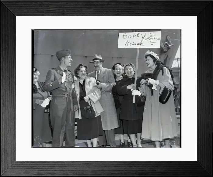 Framed Print : Corporal Eating Banana W / Family; Return Framed Print : Corporal Eating Banana W / Family; Return
