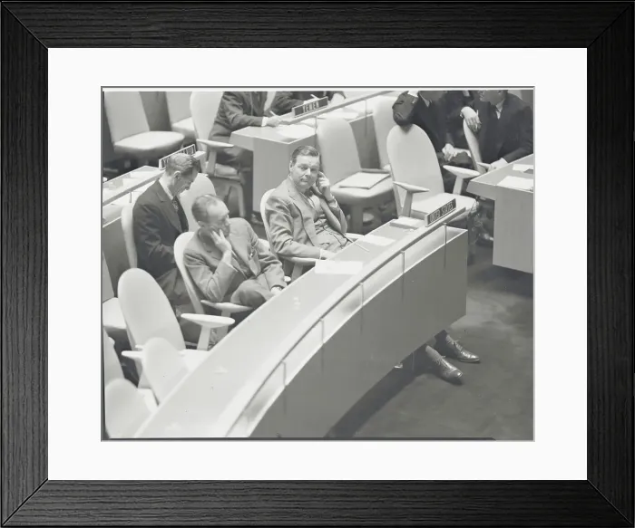 Framed Print : Henry Cabot Lodge Jr. in United Nation's Session Framed Print : Henry Cabot Lodge Jr. in United Nation's Session