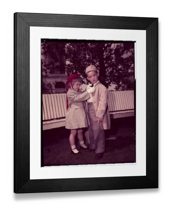 Framed Print : Barbara Eisenhower Adjusting Dwight Eisenhower II's Bow Tie Framed Print : Barbara Eisenhower Adjusting Dwight Eisenhower II's Bow Tie