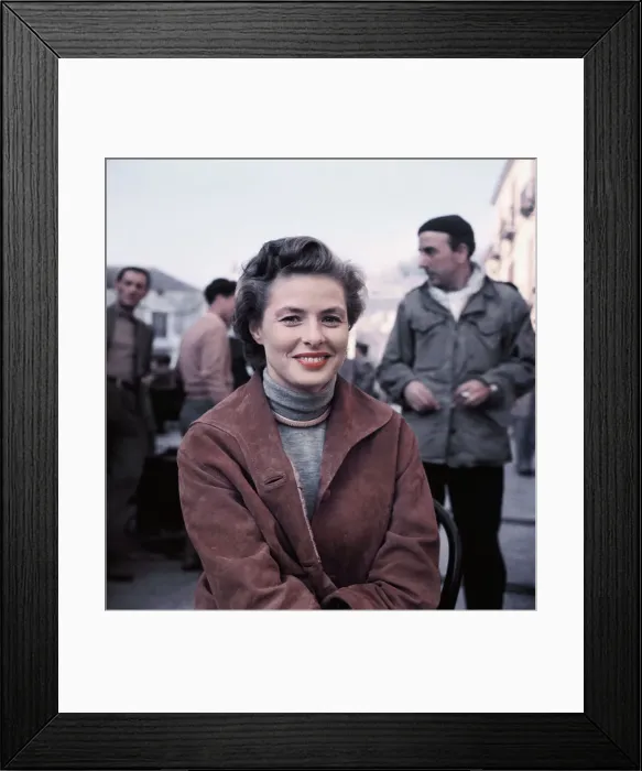 Framed Print : Ingrid Bergman On Set Framed Print : Ingrid Bergman On Set