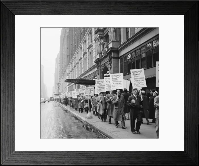 Framed Print : Striking R.H. Macy Employees Framed Print : Striking R.H. Macy Employees