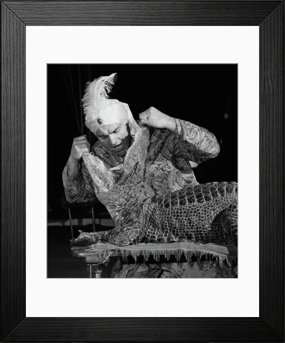 Framed Print : Fortune Teller Reading Future from Mouth of Crocodile Framed Print : Fortune Teller Reading Future from Mouth of Crocodile