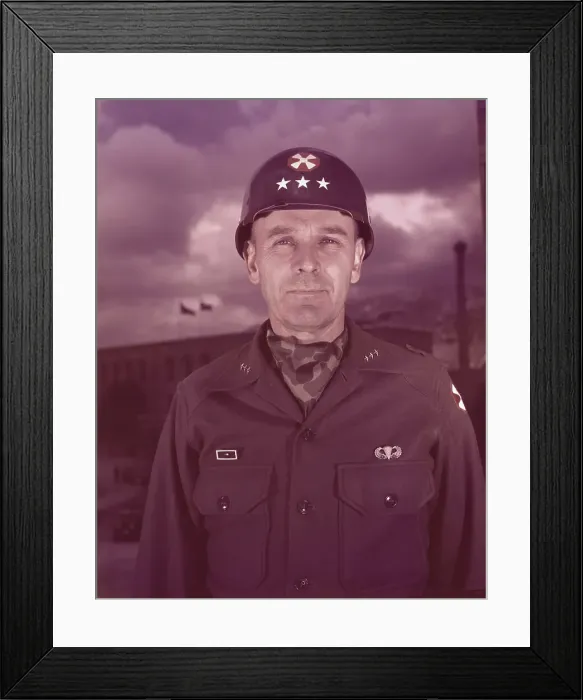 Framed Print : Lieutenant General Maxwell Taylor in Korea