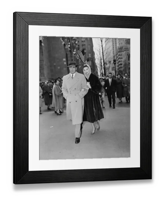 Framed Print : Tyrone Power And Wife Linda Christian Framed Print : Tyrone Power And Wife Linda Christian