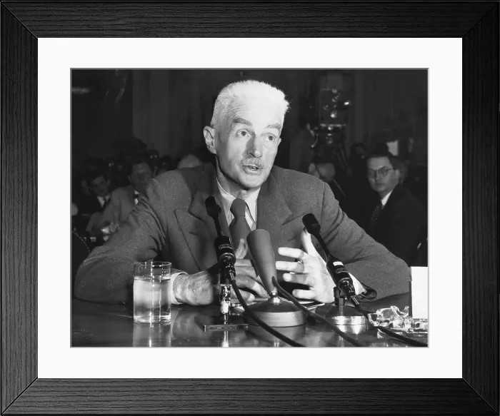 Framed Print : Dashiell Hammett Speaking Before Senate Committee