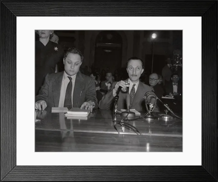 Framed Print : Leonard B. Boudin and Client Lawrence K. Rosinger in Court Framed Print : Leonard B. Boudin and Client Lawrence K. Rosinger in Court