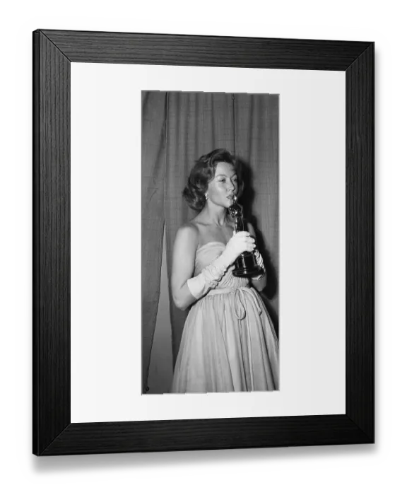 Framed Print : Gloria Grahame Receives Oscar Award