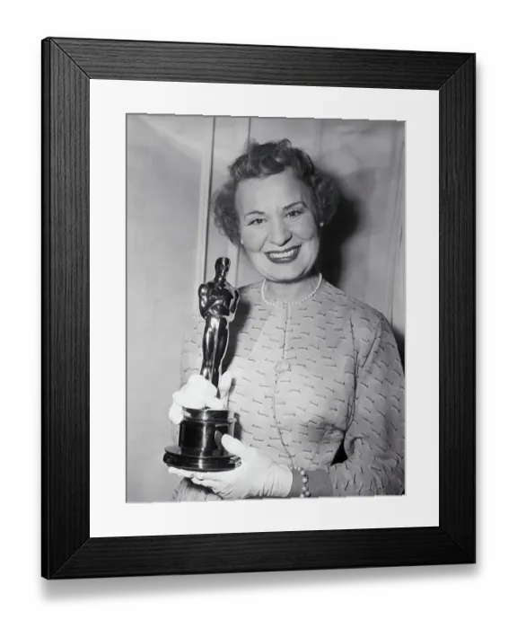 Framed Print : Actress Shirley Booth with Trophy Framed Print : Actress Shirley Booth with Trophy