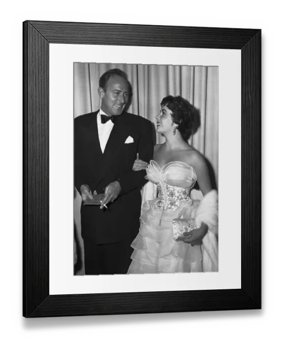 Framed Print : Liz Taylor with Husband at Academy Awards Framed Print : Liz Taylor with Husband at Academy Awards