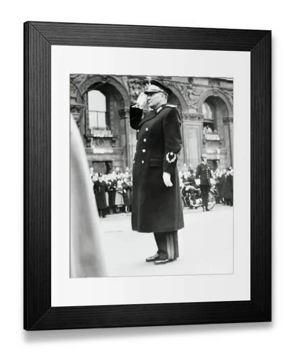 Framed Print : Josip Broz Tito Saluting