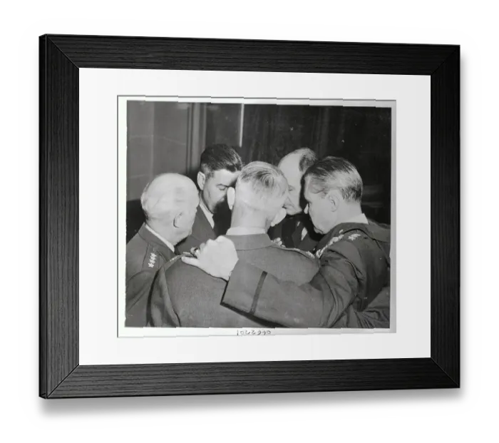 Framed Print : Military Men Gathered in a Huddle Framed Print : Military Men Gathered in a Huddle