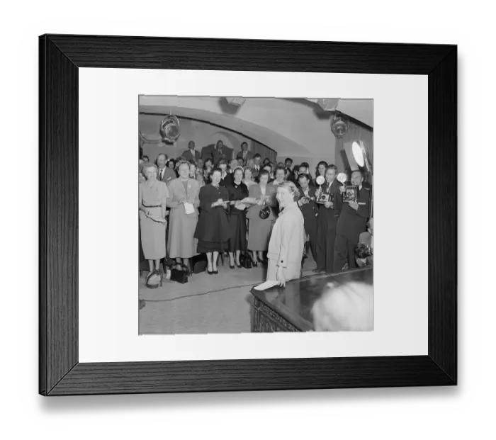 Framed Print : Mrs. Eisenhower's First Press Conference Framed Print : Mrs. Eisenhower's First Press Conference