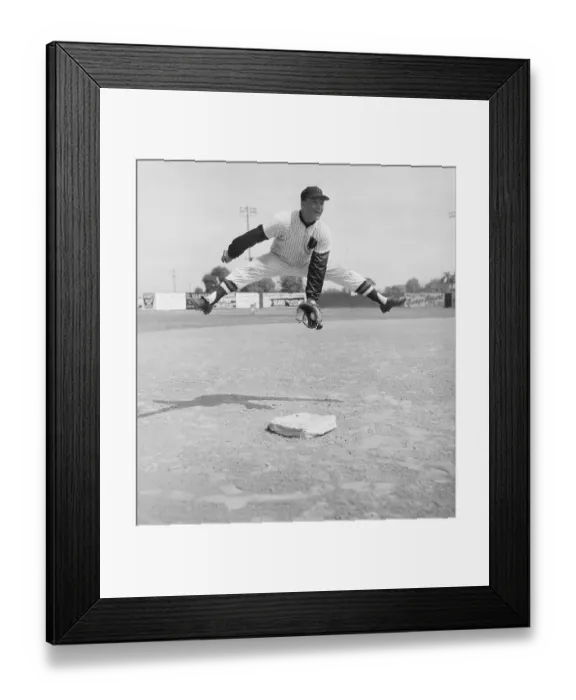 Framed Print : Eddie Yost Catching a Ball Framed Print : Eddie Yost Catching a Ball