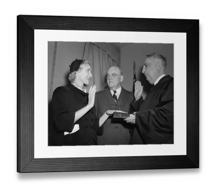 Framed Print : Clare B. Luce Taking Oath Framed Print : Clare B. Luce Taking Oath