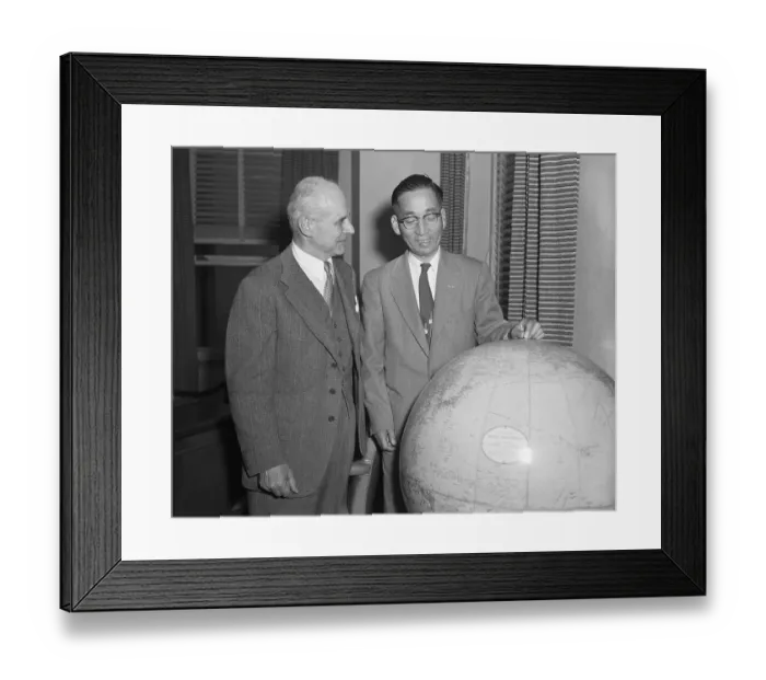 Framed Print : Mitsuo Fuchida and General Jimmy Doolittle Conversing Framed Print : Mitsuo Fuchida and General Jimmy Doolittle Conversing