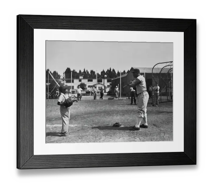 Framed Print : Jackie Robinson And Son Framed Print : Jackie Robinson And Son