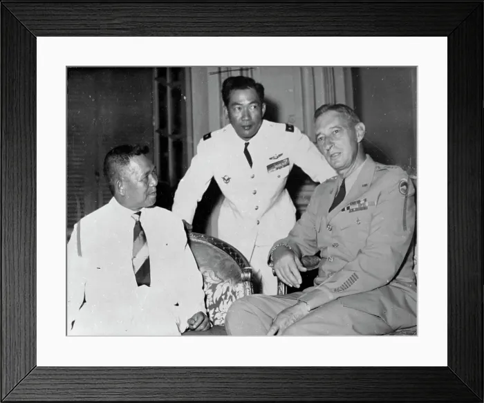 Framed Print : Military Officers Posing Together Framed Print : Military Officers Posing Together